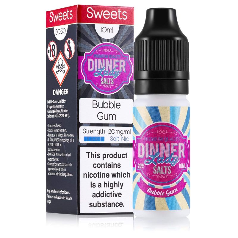 Dinner lady e liquid bubble gum nicotine salt e liquid 1