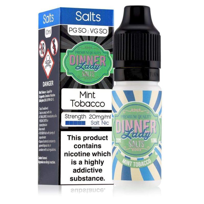 Dinner lady e liquid mint tobacco nicotine salt e liquid 1