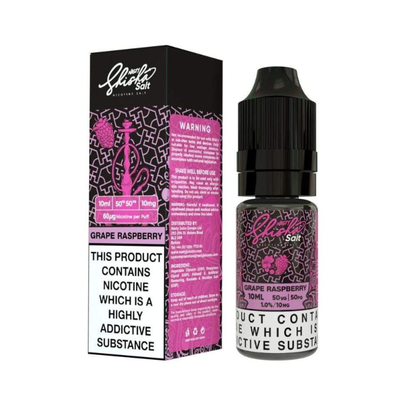 nasty shisha e liquid grape raspberry nicotine salt e liquid 1 1