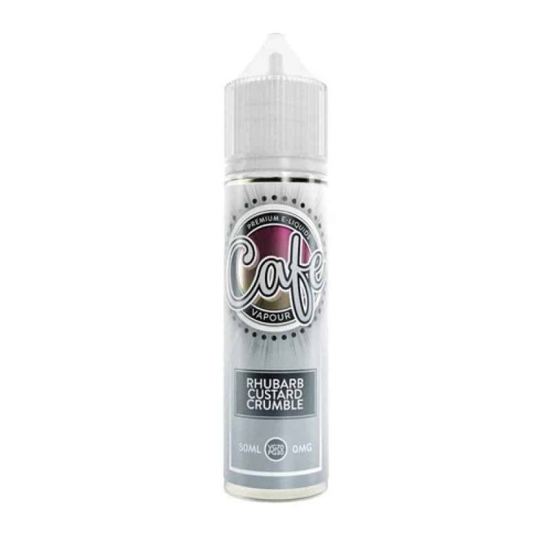 rhubarb crumble custard e liquid by cafe vapour